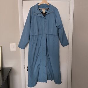 Vintage L.L. Bean Teal Long Coat Size Large